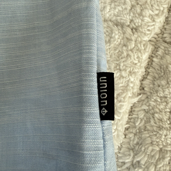 NWT Union Mens Blue XXL Short Sleeve Button Down Shirt Leisure Casual Office - Picture 8 of 14